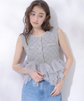 Arpege storyルミネ池袋店限定》チュールラッフルツィードニット