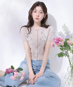 Rirandture(リランドチュール) |[WEB LIMITED]〈DILIGENCE PARLOURコラボ〉エンブロイダリーニットカーディガン