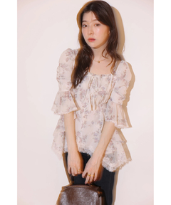 Rirandture(リランドチュール) |〈LAURA ASHLEYコラボ〉パフスリーブシアーブラウス
