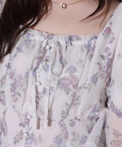 Rirandture(リランドチュール) |〈LAURA ASHLEYコラボ〉パフスリーブシアーブラウス