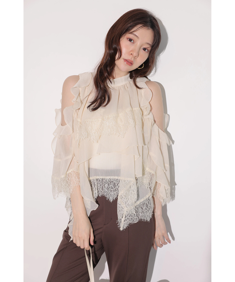 店舗限定》レーストリムオフショルブラウス | シャツ・ブラウス