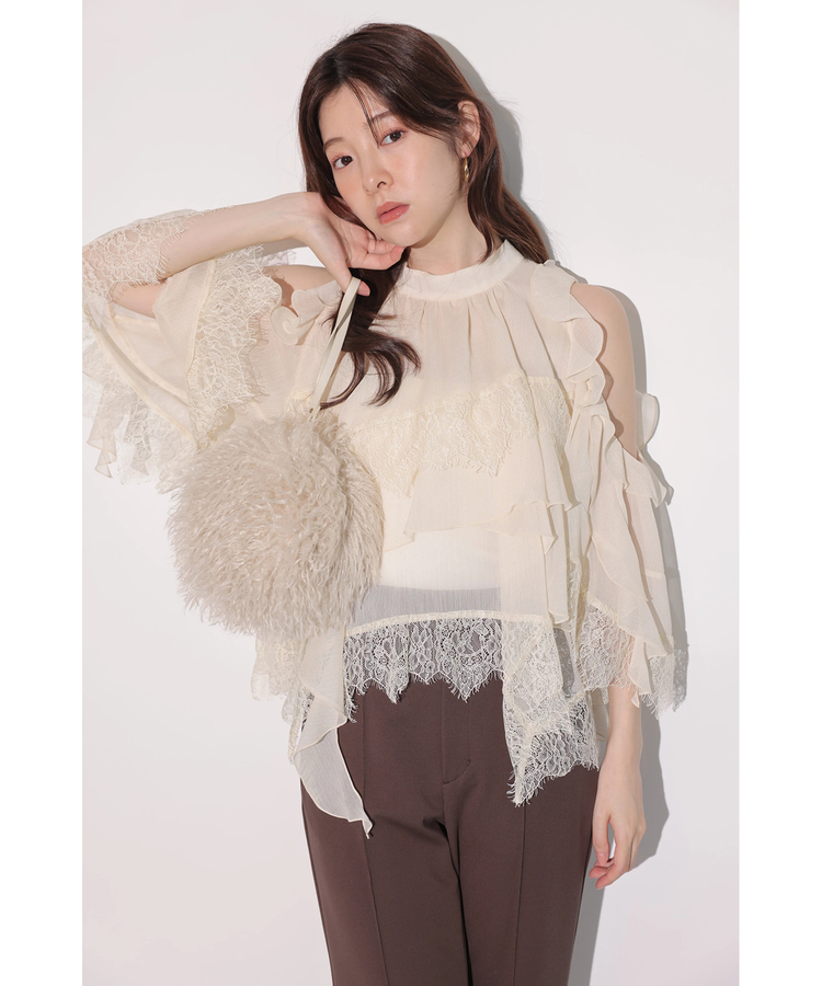 店舗限定》レーストリムオフショルブラウス | シャツ・ブラウス