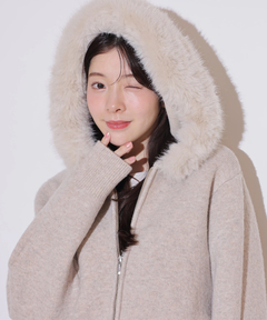 Rirandture(リランドチュール) |【Wポイント対象】ファー付きニットフーディー