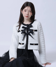 Rirandture(リランドチュール) |〈MARIEBELLEコラボ〉Ribbon tweed Knit