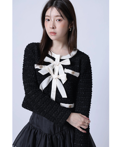 Rirandture(リランドチュール) |〈MARIEBELLEコラボ〉Ribbon tweed Knit