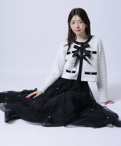 Rirandture(リランドチュール) |〈MARIEBELLEコラボ〉Ribbon tweed Knit