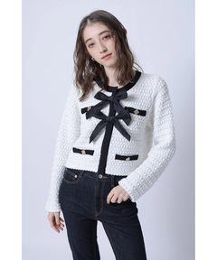 Rirandture(リランドチュール) |〈MARIEBELLEコラボ〉Ribbon tweed Knit