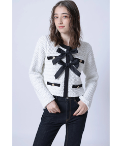 Rirandture(リランドチュール) |〈MARIEBELLEコラボ〉Ribbon tweed Knit