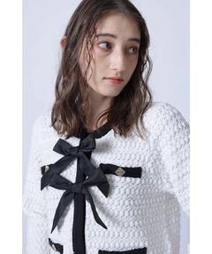 Rirandture(リランドチュール) |〈MARIEBELLEコラボ〉Ribbon tweed Knit