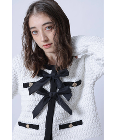 Rirandture(リランドチュール) |〈MARIEBELLEコラボ〉Ribbon tweed Knit
