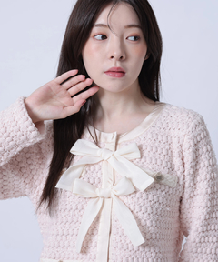 Rirandture(リランドチュール) |〈MARIEBELLEコラボ〉Ribbon tweed Knit