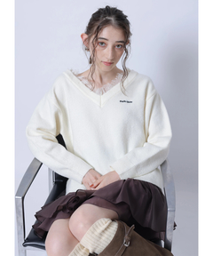 Rirandture(リランドチュール) |〈marie claireコラボ〉Vネックレースニット