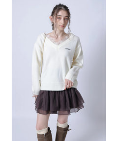 Rirandture(リランドチュール) |〈marie claireコラボ〉Vネックレースニット