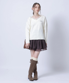 Rirandture(リランドチュール) |〈marie claireコラボ〉Vネックレースニット