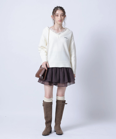 Rirandture(リランドチュール) |〈marie claireコラボ〉Vネックレースニット