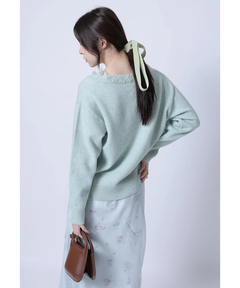 Rirandture(リランドチュール) |〈marie claireコラボ〉Vネックレースニット