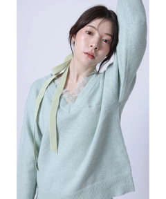 Rirandture(リランドチュール) |〈marie claireコラボ〉Vネックレースニット