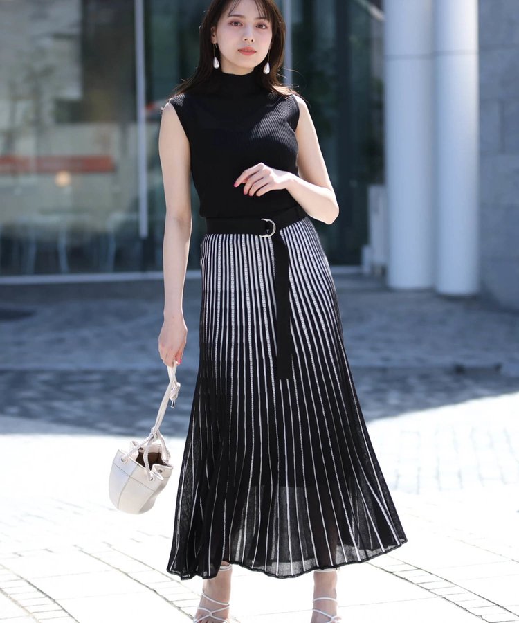 洗える配色ラインニットアップ セットアップ Mystrada マイストラーダ 公式通販 Arpege Story アルページュストーリー