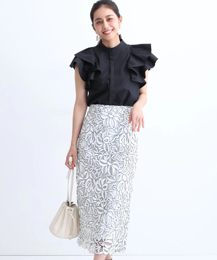 大柄レースタイトスカート スカート Mystrada マイストラーダ 公式通販 Arpege Story アルページュストーリー