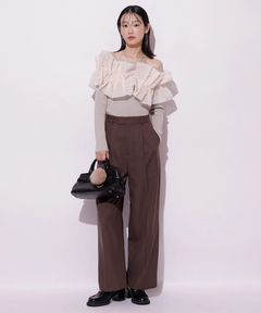 Mystrada(マイストラーダ) |ワンタックストレートパンツ