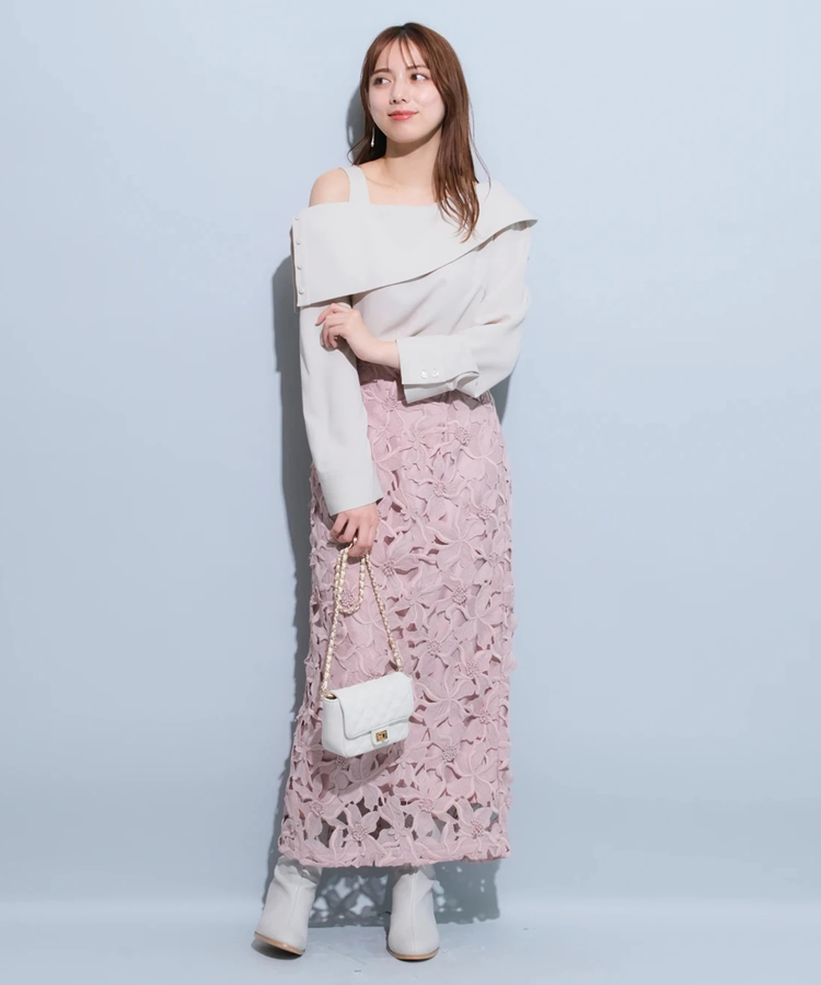 ≪有楽町マルイ・名古屋タカシマヤ店限定≫立体レースタイトスカート 