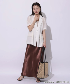 Mystrada(マイストラーダ) |ピーチサテンナロースカート