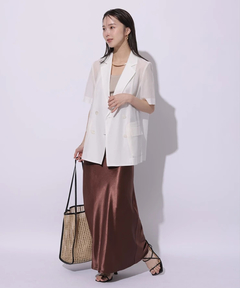 Mystrada(マイストラーダ) |ピーチサテンナロースカート