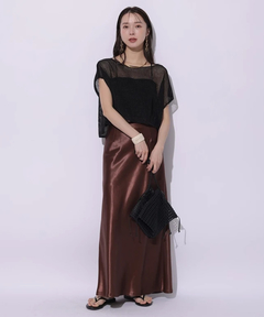 Mystrada(マイストラーダ) |ピーチサテンナロースカート