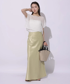 Mystrada(マイストラーダ) |ピーチサテンナロースカート