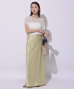 Mystrada(マイストラーダ) |ピーチサテンナロースカート