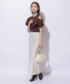 Mystrada(マイストラーダ) |ピーチサテンナロースカート