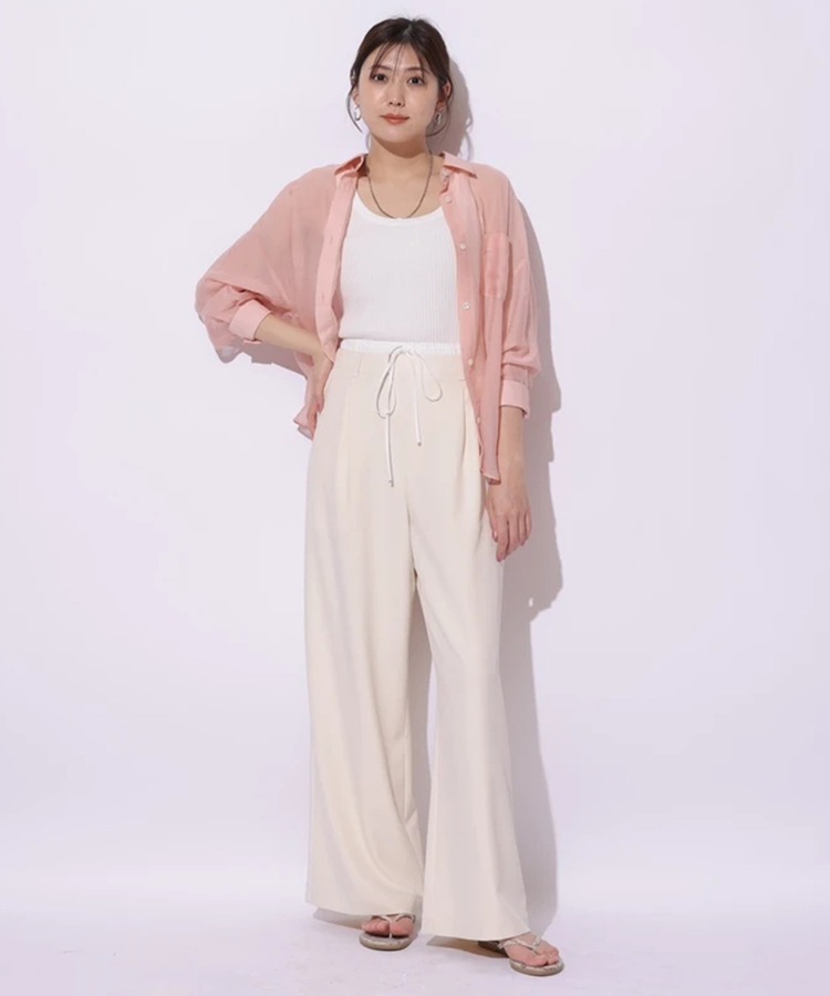 アルページュストーリー Wウエストパンツ グレー