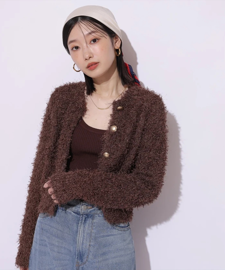 ★新品未使用★ Arpege story ラメカーディガン ラメフェザーカーデ | カーデ | Mystrada（マイストラーダ