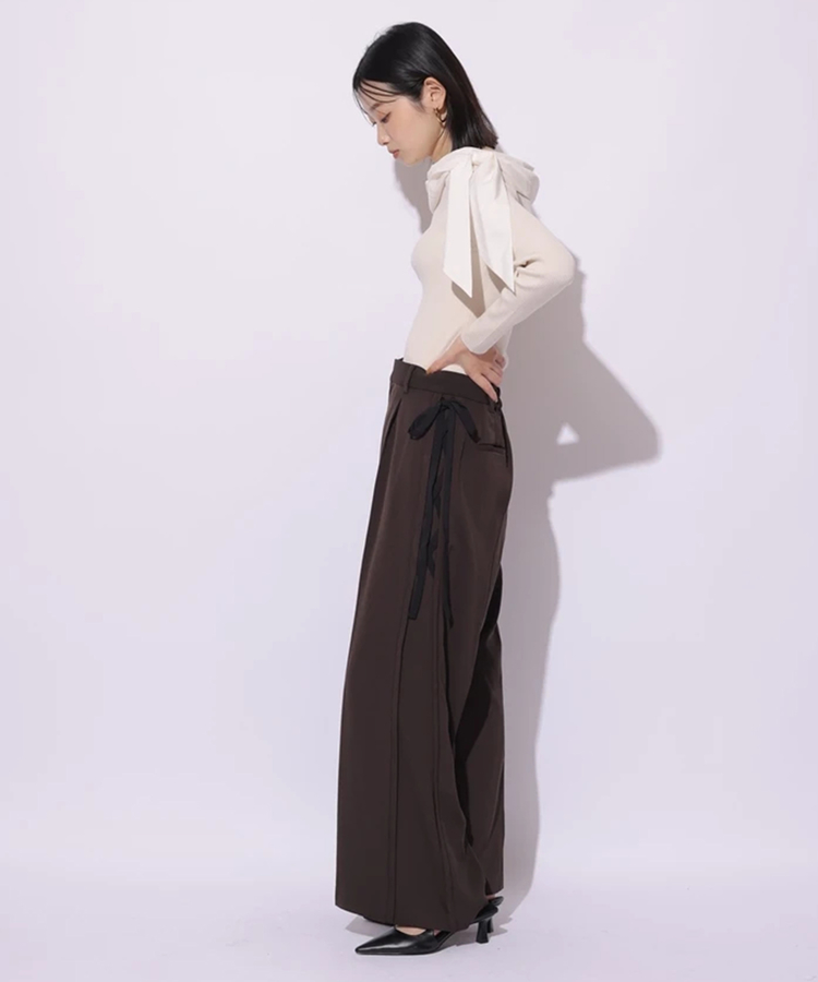 Arpege story フレアパンツ 新品・未使用 サイドスリット 01_001-750.jpg