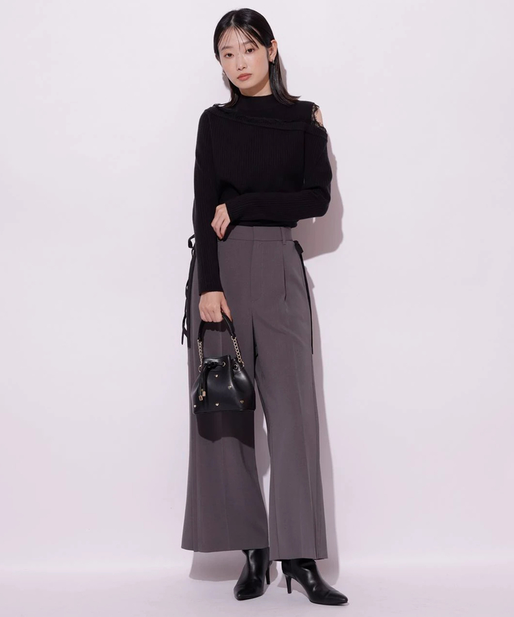 【新品タグ付き】マイストラーダ Mystrada レースサスペフレアパンツ マイストラーダ Mystrada レースサスペフレアパンツ （キャメル