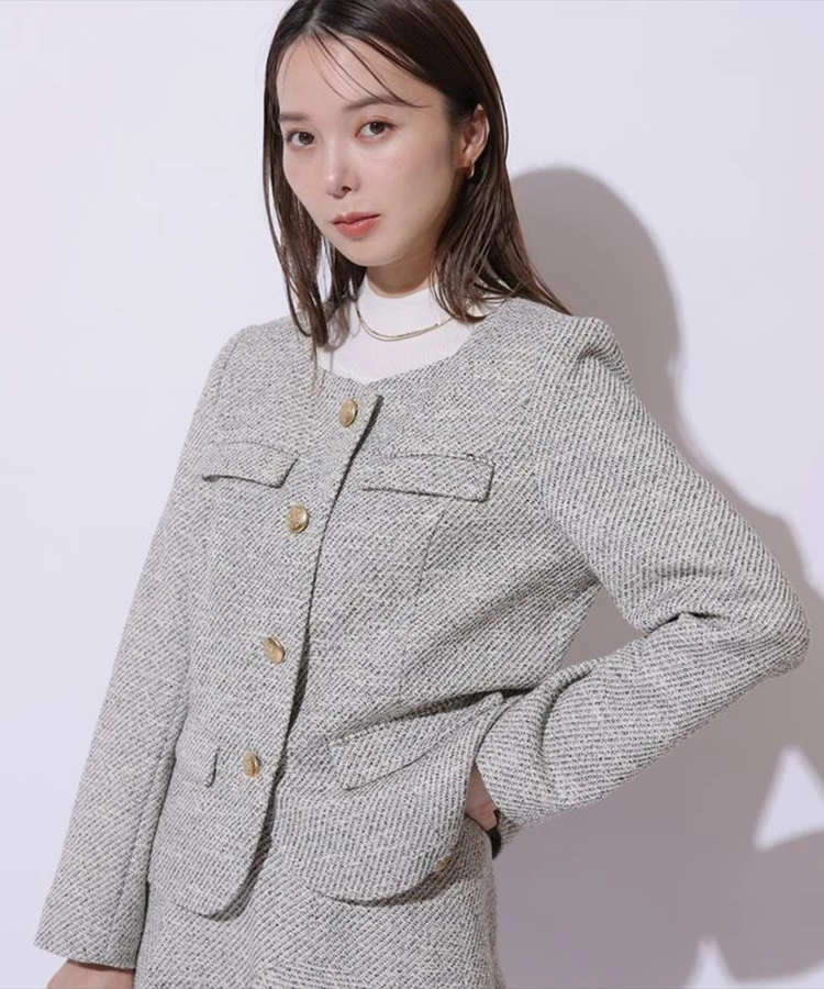 本日限定値下げ　新作　Mystrada スクエアネックジャケット Spring ファッション 新作 Mystrada スクエアネックジャケット