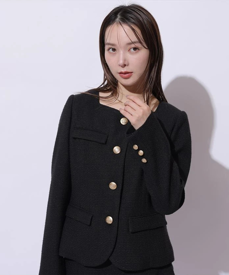 新作　Mystrada スクエアネックジャケット スクエアネックジャケット（その他アウター）｜Mystrada（マイ