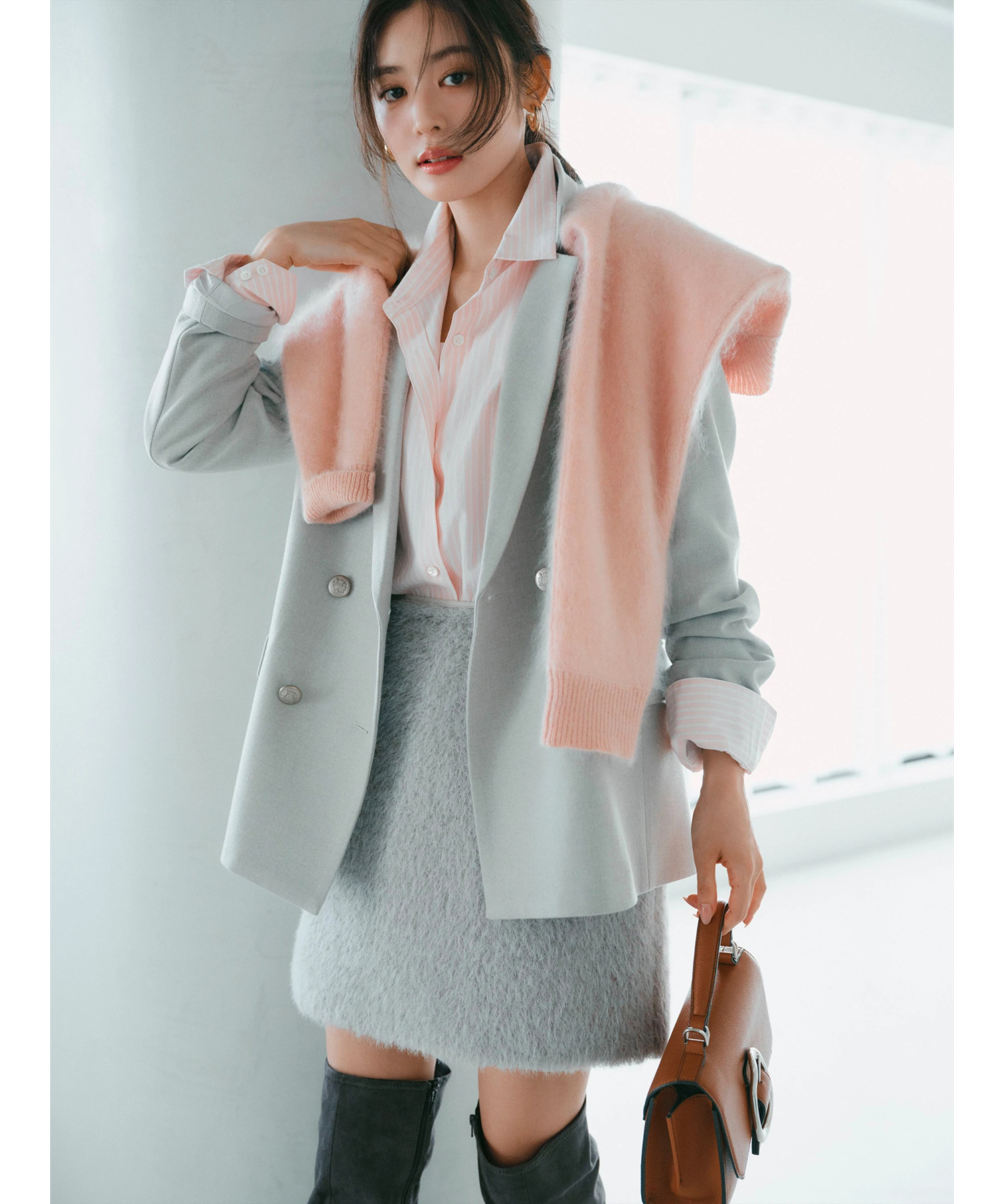 【美品】Mystrada ファー付きコーディガン 美品】Mystrada ファー付きコーディガン