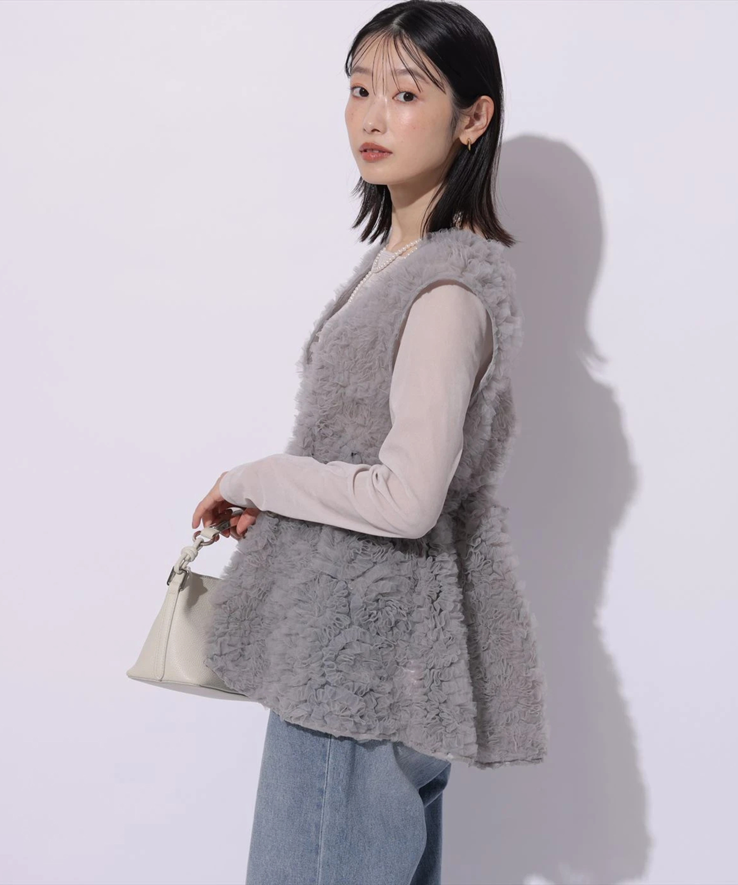 【美品】Mystrada デコラチュールブラウス　Mサイズ WEB LIMITED]デコラチュールブラウス | シャツ・ブラウス