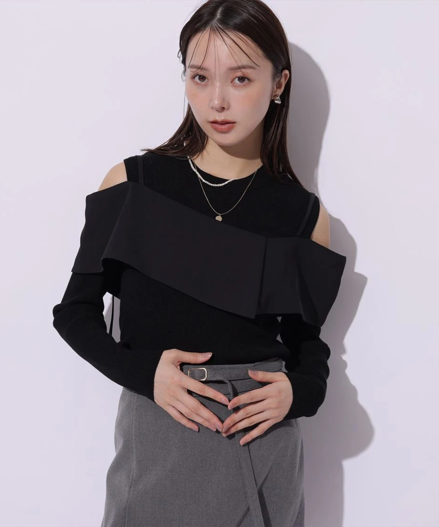 長袖ビックカラーニット | ニット | Mystrada（マイストラーダ