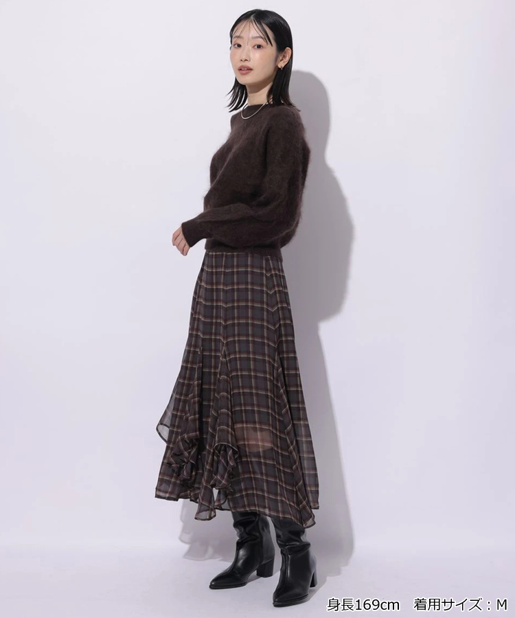 エアリーミディチェックスカート | スカート | Mystrada（マイ