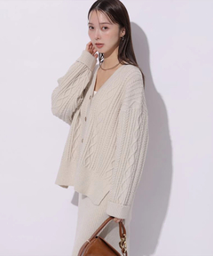 Mystrada(マイストラーダ) |ケーブル編みカーデ