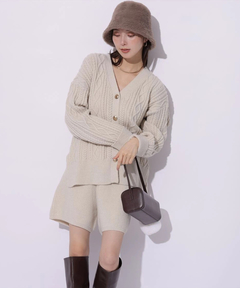 Mystrada(マイストラーダ) |ケーブル編みカーデ