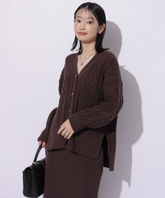 Mystrada(マイストラーダ) |ケーブル編みカーデ