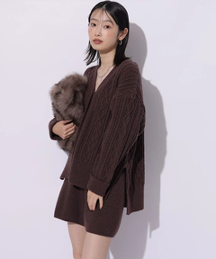 Mystrada(マイストラーダ) |ケーブル編みカーデ