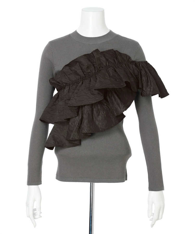 長袖アシメフリルニット | ニット | Mystrada（マイストラーダ