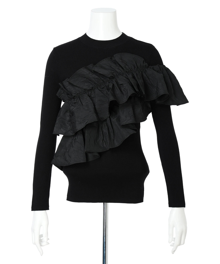 長袖アシメフリルニット | ニット | Mystrada（マイストラーダ