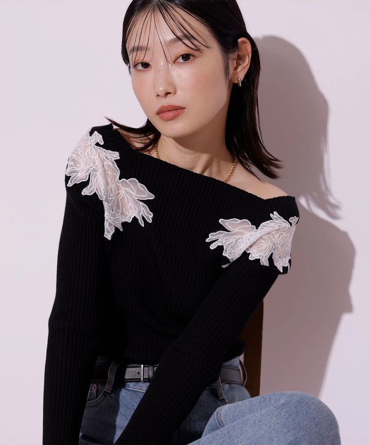 フラワーエンブロイダリーニット | ニット | Mystrada（マイストラーダ