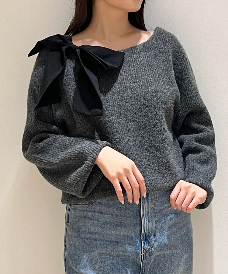 アシメリボンニットプルオーバー | ニット | Mystrada（マイストラーダ