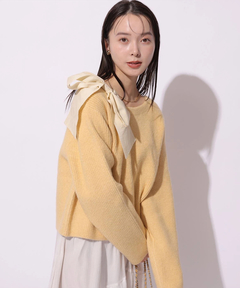 スタッフコーディネート】アシメリボンニットプルオーバー｜aki